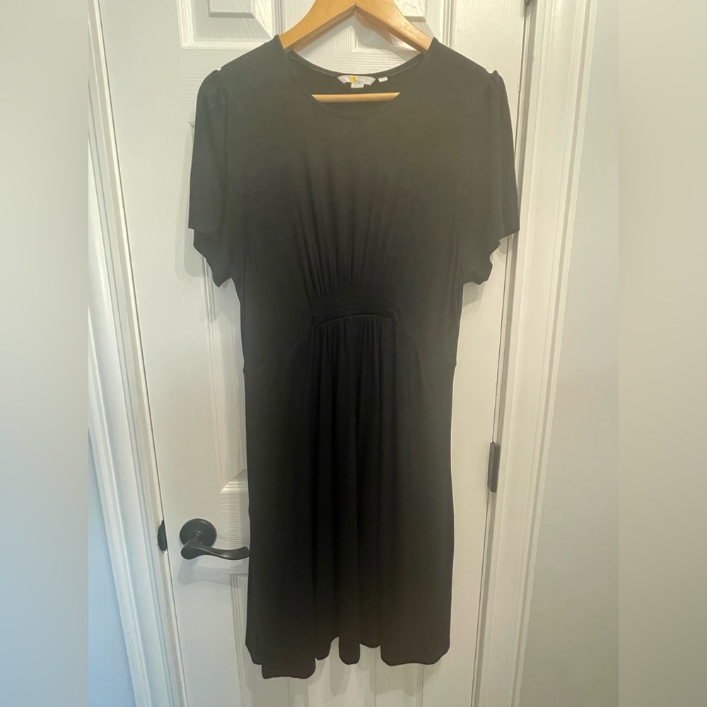 Boden Women’s Size 12 Brutish Style Black Jersey Dress Pockets Stretchy